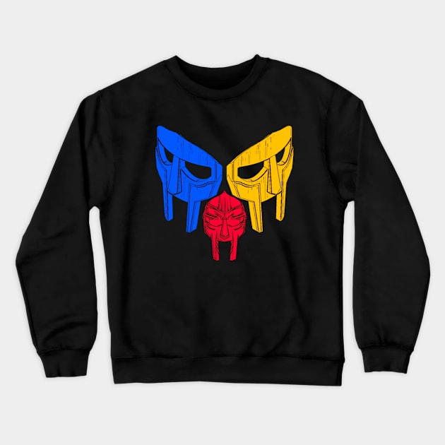 three colors of doom mask Crewneck Sweatshirt by valentinewords